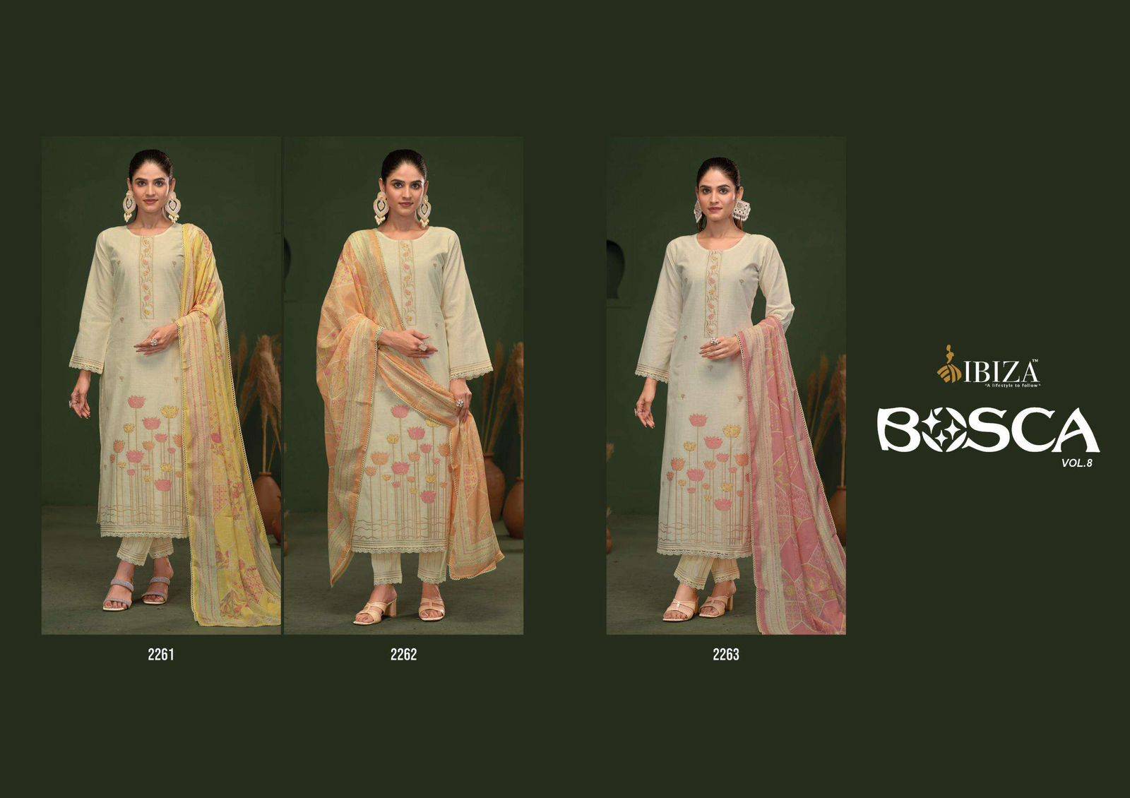 Ibiza bosco vol 8 cotton wholesale dress material